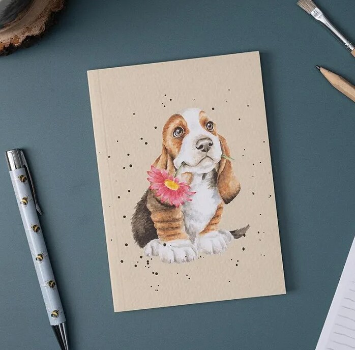 Luxusní zápisník A6 Wrendale Designs - štěňátko bígl - 1 ks