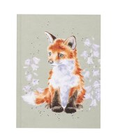 Luxusní zápisník A6 Wrendale Designs - liška s kytkami - 1 ks