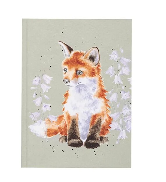 Luxusní zápisník A6 Wrendale Designs - liška s kytkami - 1 ks
