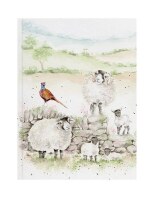 Luxusní zápisník A6 Wrendale Designs - krajina s ovečkami - 1 ks