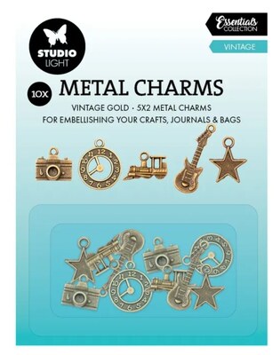 Kovové ozdoby Studio Light - Vintage - sada 10 ks