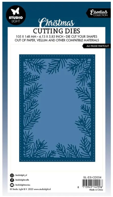 Vyřezávací šablony Studio Light - bordura jehličí - sada 2 ks