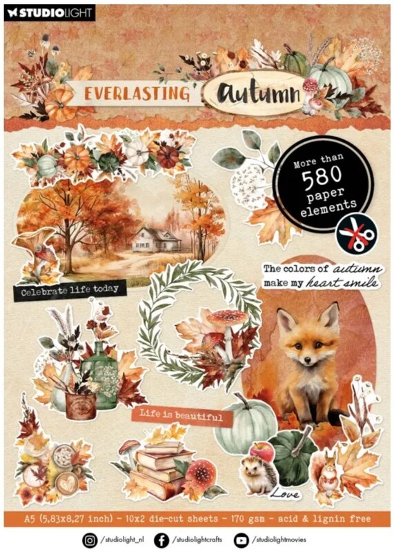 Blok s papírovými výseky Studio Light - podzim (více než 580ks) - 
