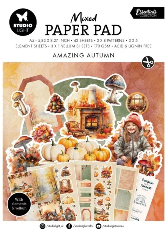 Kreativní blok Studio Light - Amazing Autumn - sada 42 ks