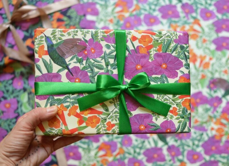 Designový balicí papír MANKAI A2 - Kolibřík - 1 arch