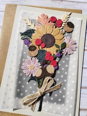 Přání ruční výroba - Podzim 4 - 1 ks