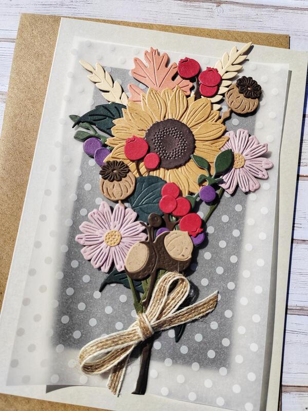 Přání ruční výroba - Podzim 4 - 1 ks