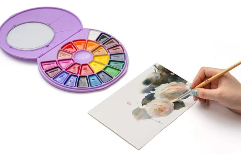 Akvarelové barvy HIMI 24 fialové - 1 balení