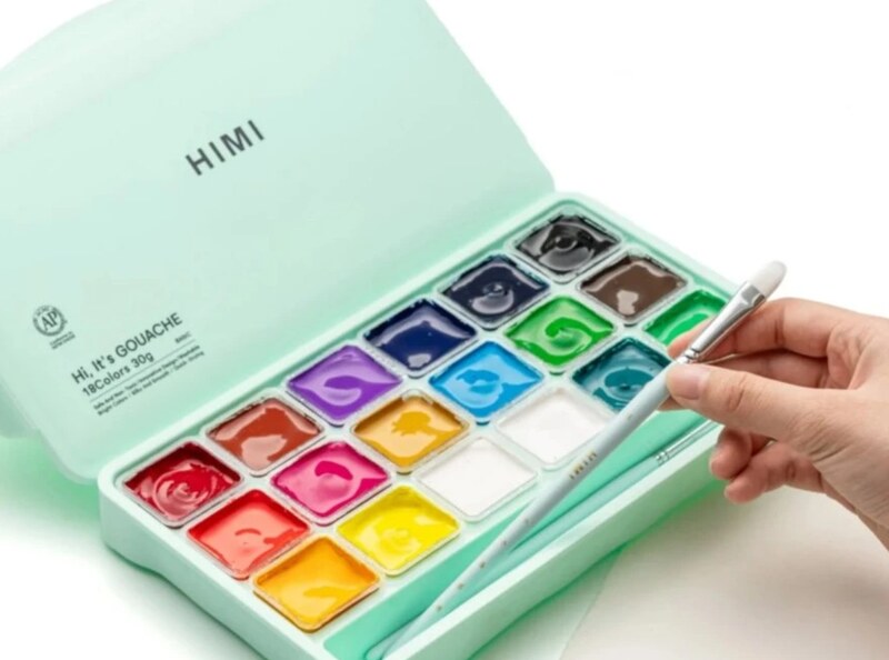 Kvašové barvy HIMI 18 zelené - 1 balení