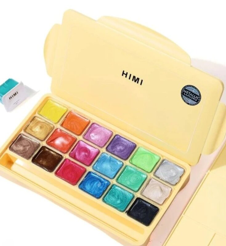Kvašové barvy HIMI metalické 18 - 1 balení