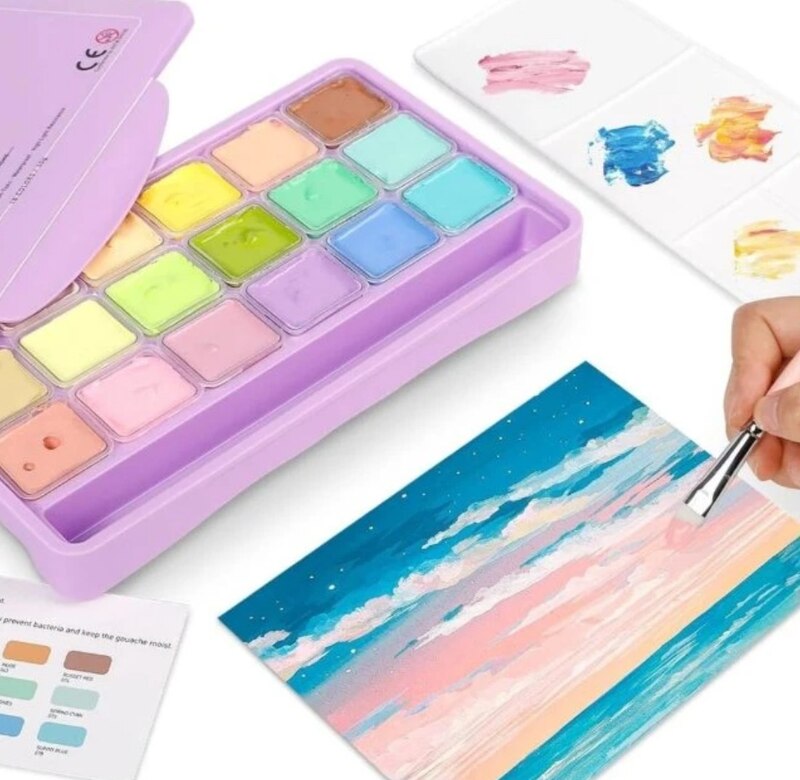 Kvašové barvy HIMI pastelové 18 - 1 balení