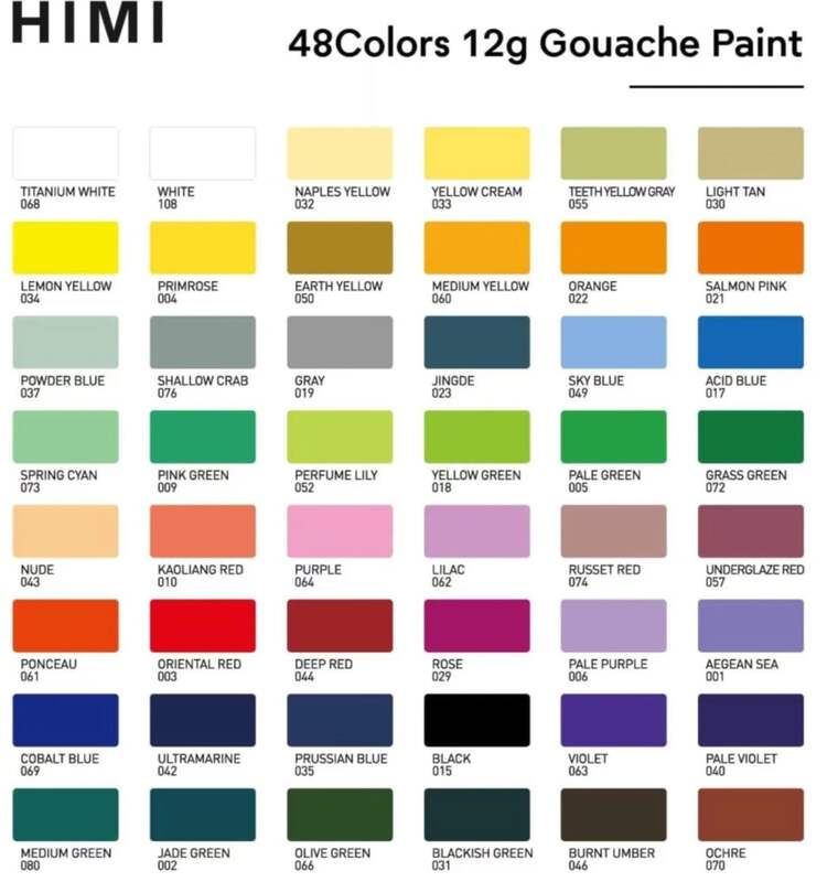 Kvašové barvy HIMI 48 oranžové - 1 balení