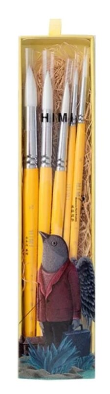Sada kulatých štětců na akvarel HIMI - 5 ks v balení