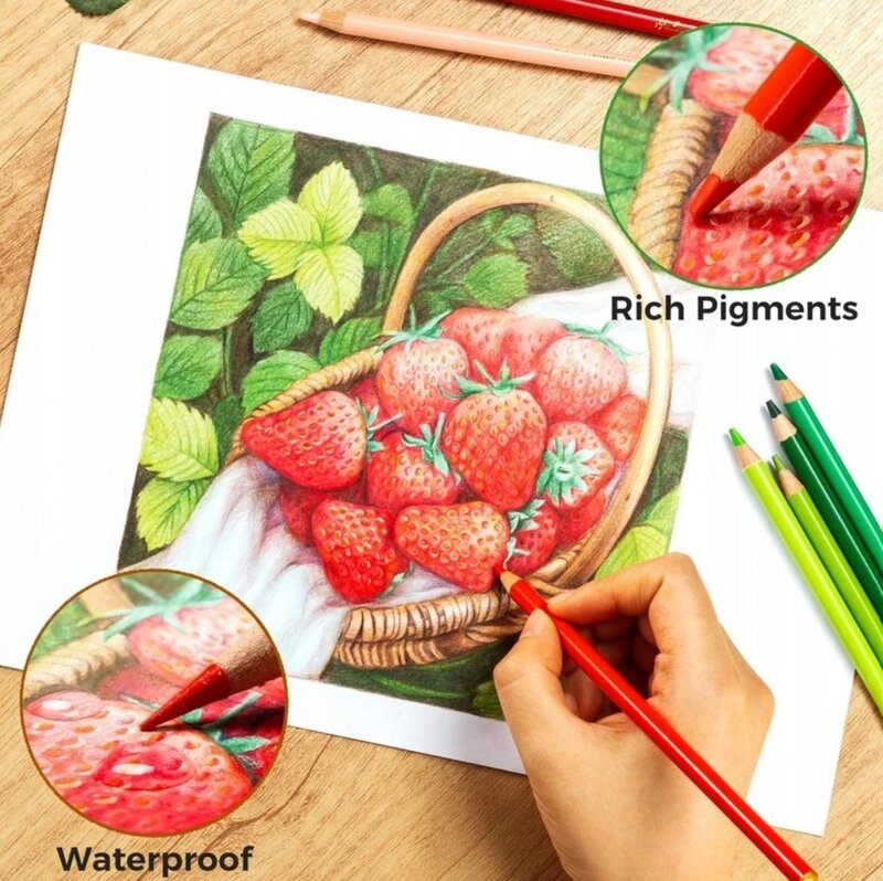 Olejové pastelky OHUHU Halawa, 72ks v kovové krabičce - 72 ks