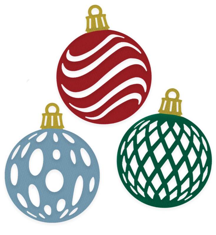 Vyřezávací šablony dpCraft - vánoční ozdoby - sada 3 ks