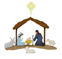 Vyřezávací šablony dpCraft - jesličky v Betlémě - sada 9 ks