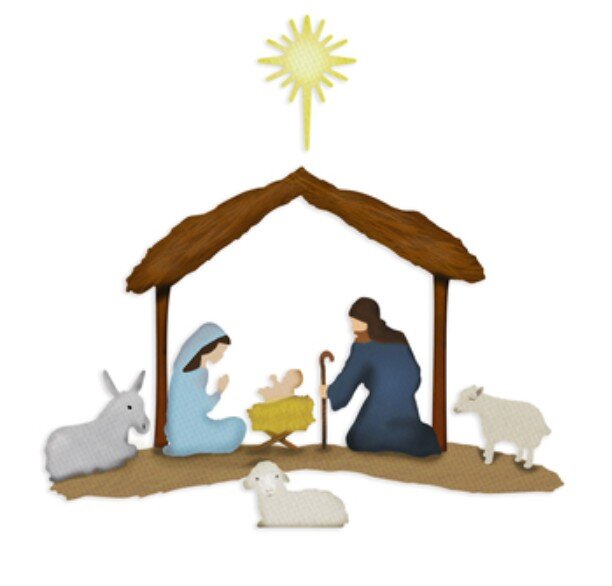 Vyřezávací šablony dpCraft - jesličky v Betlémě - sada 9 ks