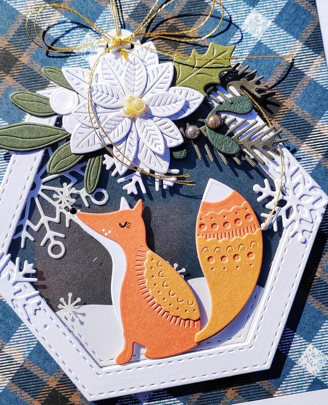 Přání ruční výroba - Vánoční ozdoba - Liška - 1 ks