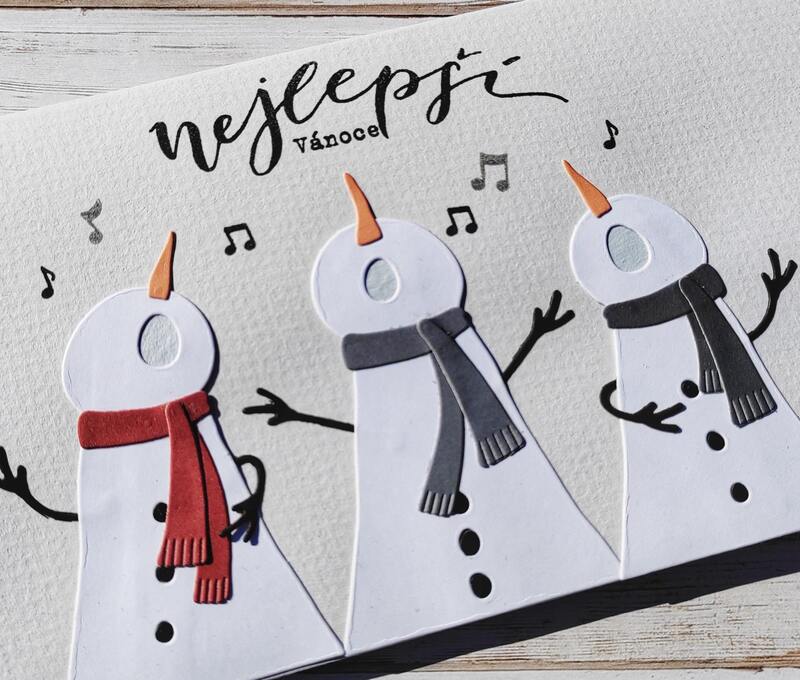 Dárková obálka - Zpívající sněhuláci - 1 ks