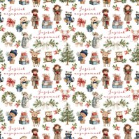 Vánoční balicí papír 70 x 100 cm - 115 g/m2 - Vánoční koleda - 1 arch