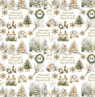 Vánoční balicí papír 70 x 100 cm - 115 g/m2 - Zlaté Vánoce - 1 arch