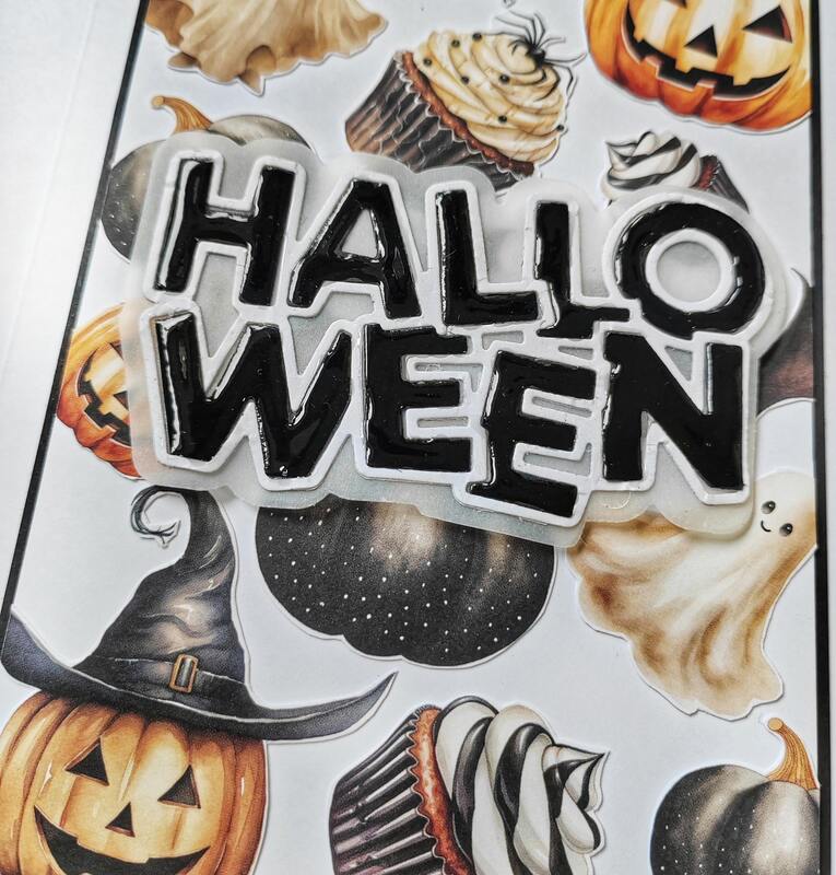 Přání ruční výroba - Halloween - 3D nápis - 1 ks