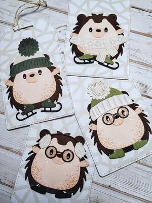 Visačky Ježek - sada 4 ks - sada 4 ks