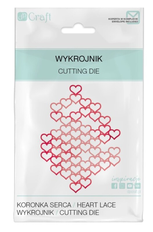 Vyřezávací šablona dpCraft - srdíčková krajka - 1 ks