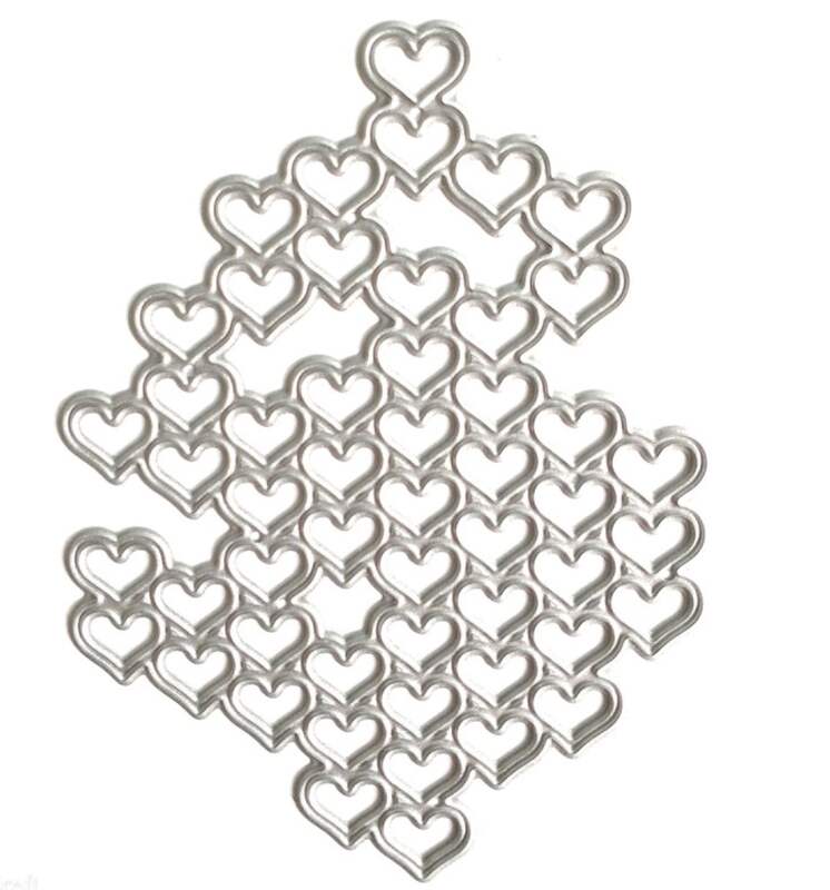 Vyřezávací šablona dpCraft - srdíčková krajka - 1 ks