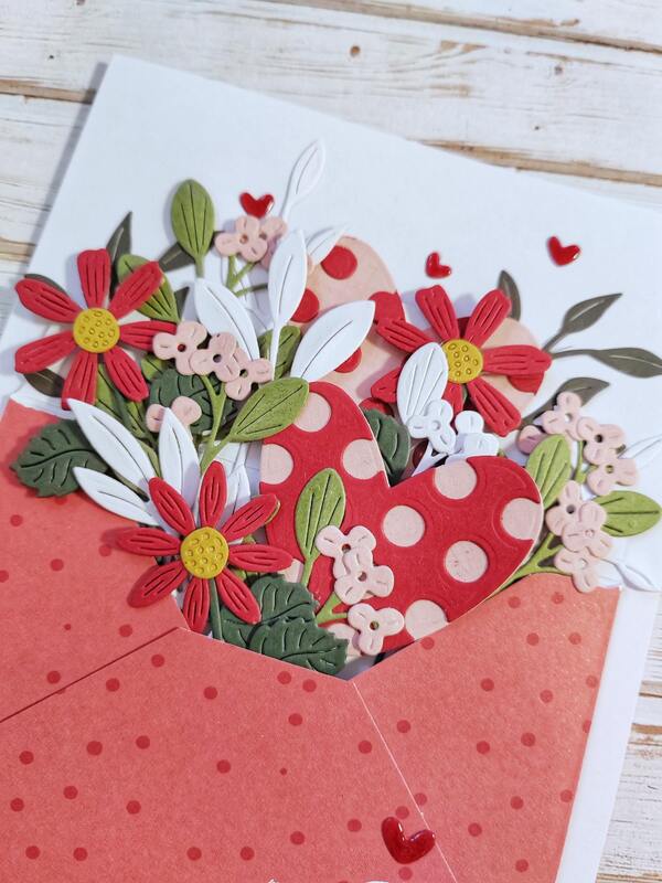 Přání ruční výroba - S láskou - 1 ks