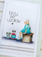 Přání ruční výroba - Brzy se uzdrav - Muž 2 - 1 ks