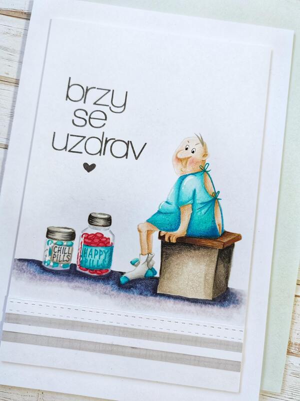 Přání ruční výroba - Brzy se uzdrav - Muž 2 - 1 ks