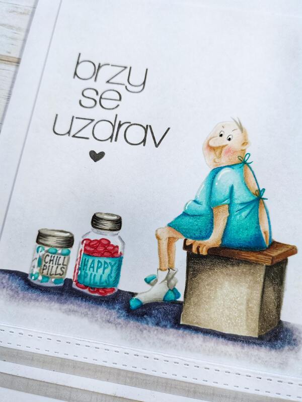 Přání ruční výroba - Brzy se uzdrav - Muž 2 - 1 ks