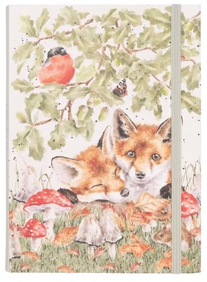 Zápisník Wrendale B6 linkovaný - lišky - 1 ks