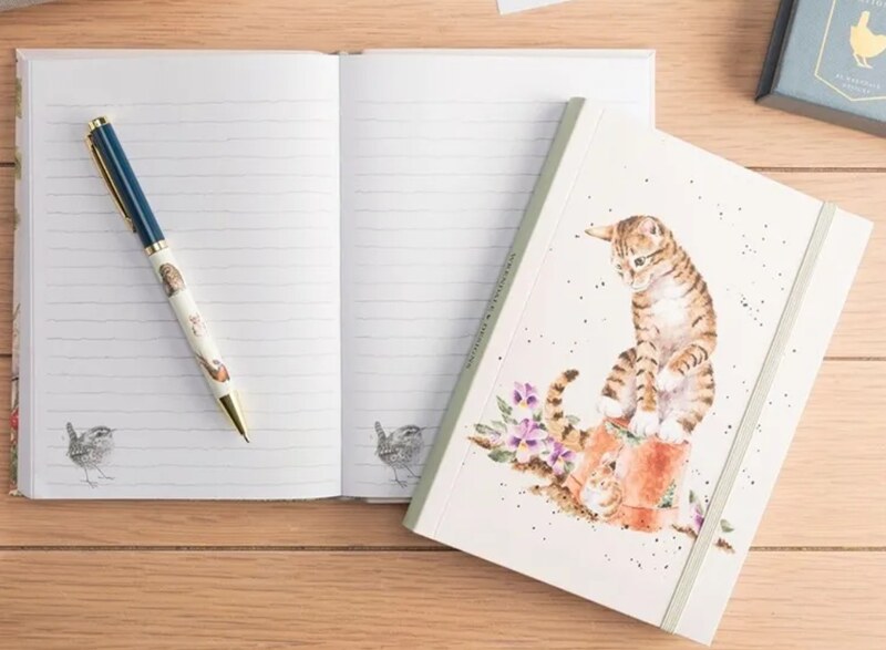 Zápisník Wrendale B6 linkovaný - kočka a myš - 1 ks