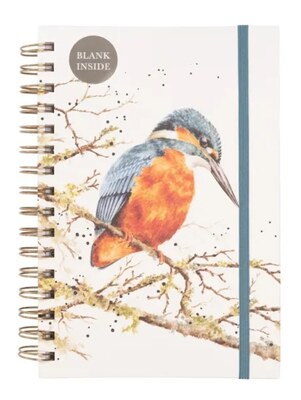 Kroužkový blok Wrendale A5 čistý - ledňáček - 1 ks