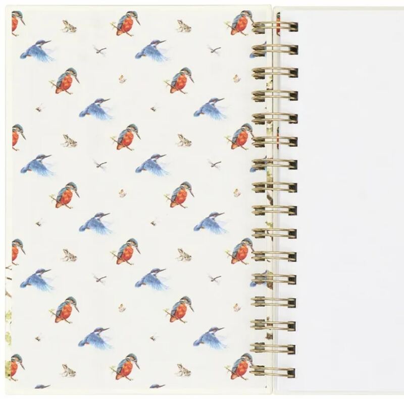 Kroužkový blok Wrendale A5 čistý - ledňáček - 1 ks