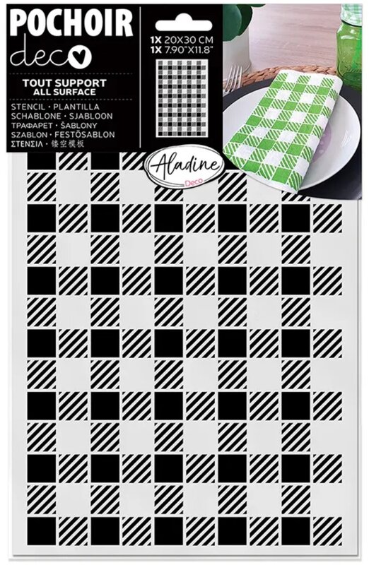 Plastová šablona Aladine - skotská kostka - 1 ks