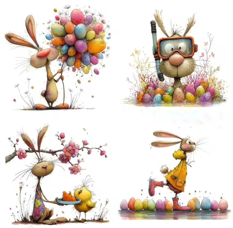 Samolepky "Velikonoční zajíčci" - sada 20 ks