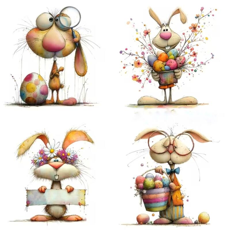 Samolepky "Velikonoční zajíčci" - sada 20 ks