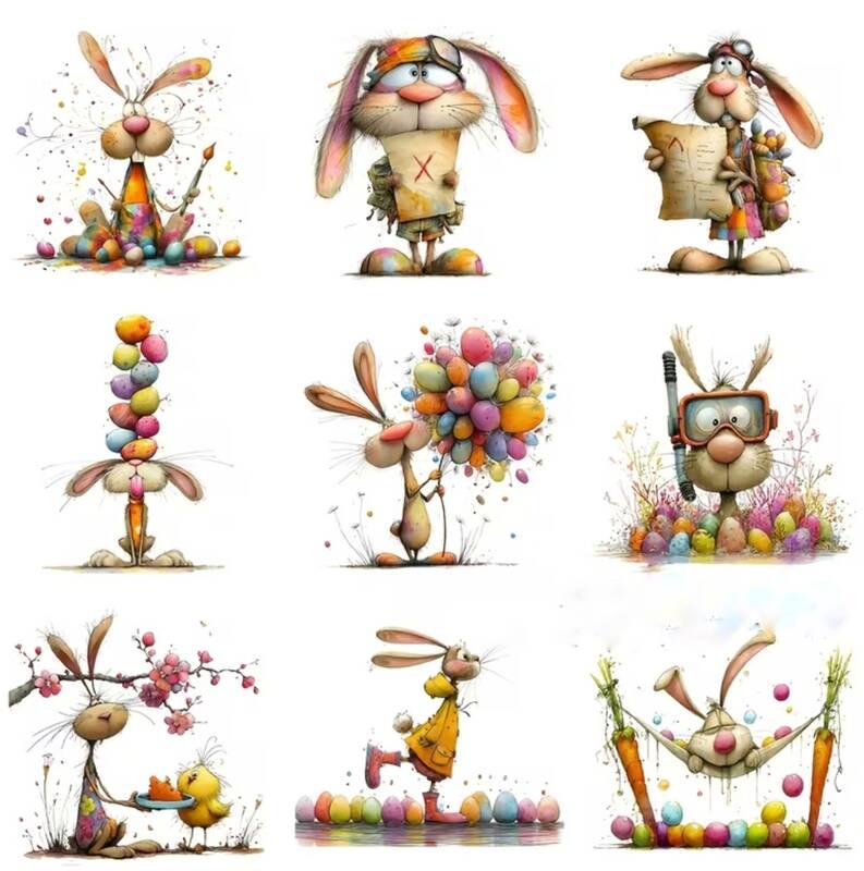 Samolepky "Velikonoční zajíčci" - sada 20 ks