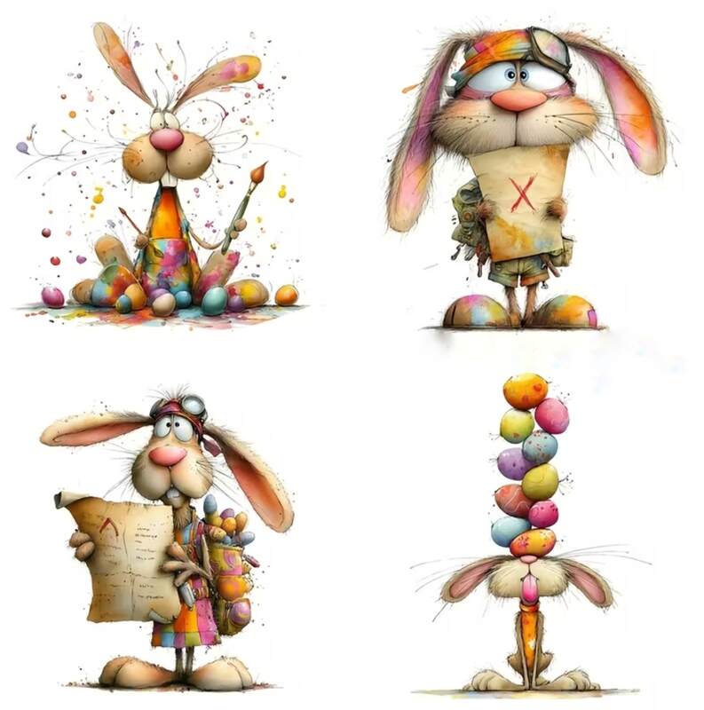 Samolepky "Velikonoční zajíčci" - sada 20 ks