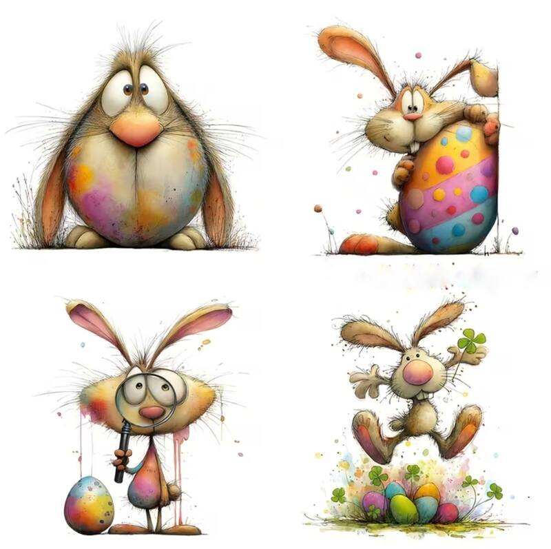 Samolepky "Velikonoční zajíčci" - sada 20 ks