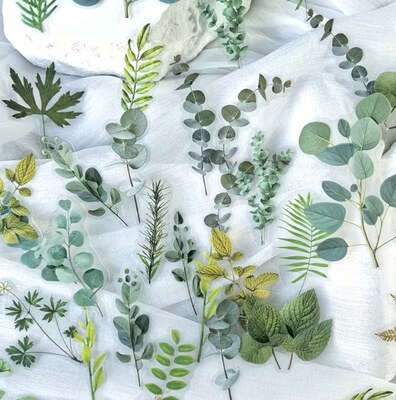 Průhledné samolepky "zeleň 2" - sada 20 ks