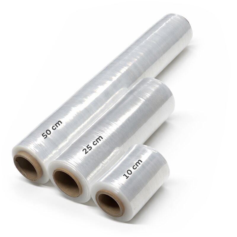 Strečová fólie 25 cm - 0,9 kg - čistá váha 0,8 kg - průhledná