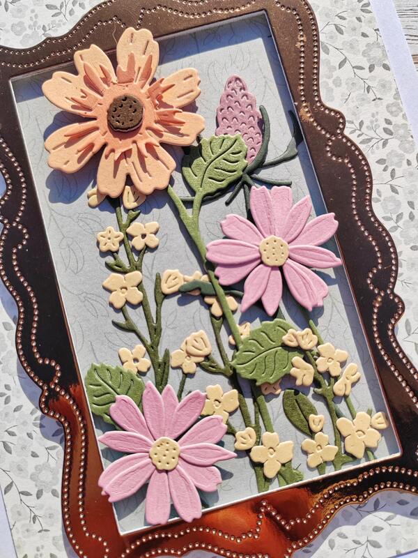 Přání ruční výroba - Květiny v obrazu - 1 ks