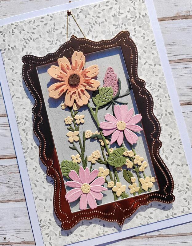 Přání ruční výroba - Květiny v obrazu - 1 ks