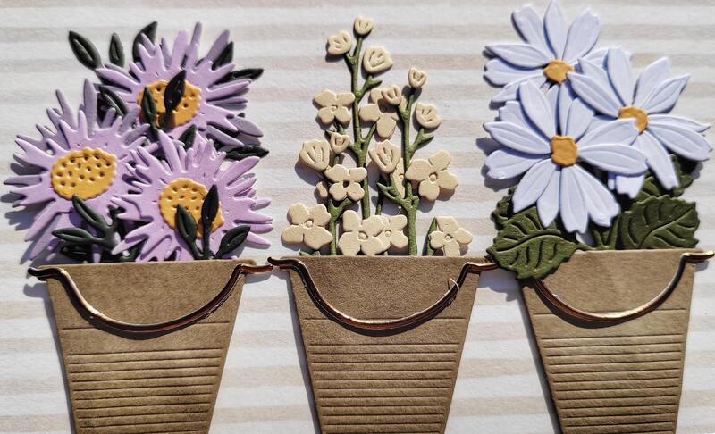 Přání ruční výroba - Květináčky - 1 ks