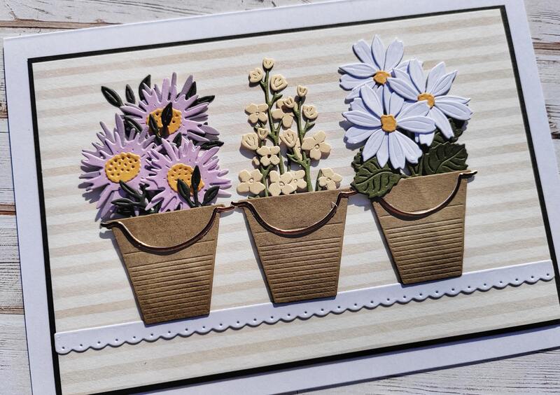 Přání ruční výroba - Květináčky - 1 ks