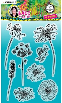 Silikonová razítka Studio Light - Květiny - sada 8 ks